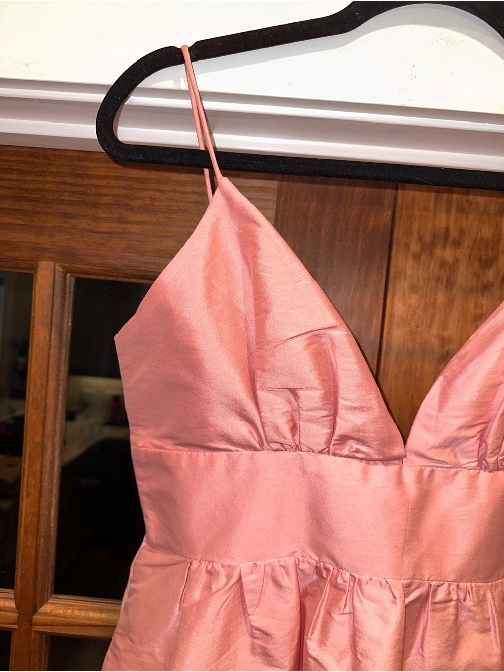 LulaKate Size 8 Plunge Neck Sleeveless Fit & Flare Dress in Pink - Picture 3 of 11